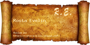Rosta Evelin névjegykártya